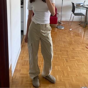 Zara cargo pants high rise trf